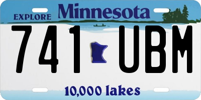 MN license plate 741UBM