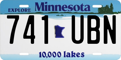 MN license plate 741UBN