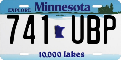 MN license plate 741UBP