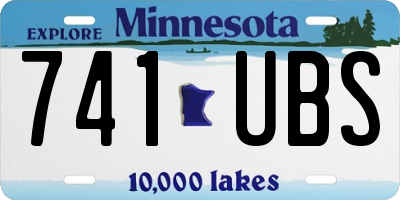 MN license plate 741UBS