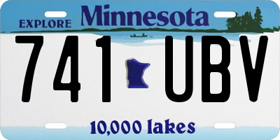 MN license plate 741UBV