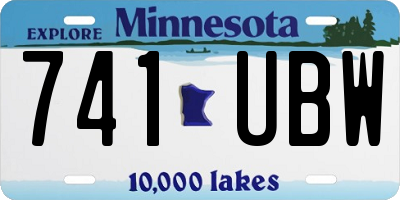 MN license plate 741UBW