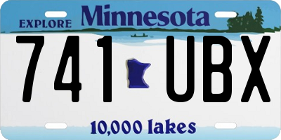 MN license plate 741UBX