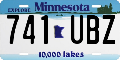 MN license plate 741UBZ