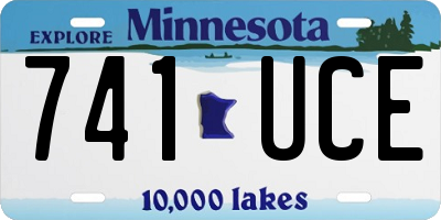 MN license plate 741UCE