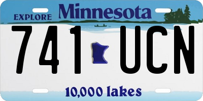 MN license plate 741UCN