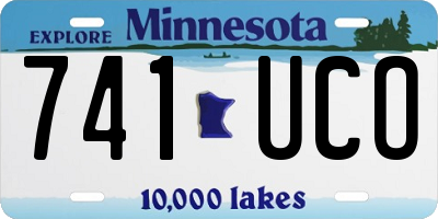 MN license plate 741UCO