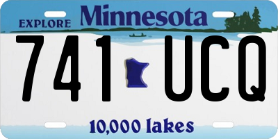 MN license plate 741UCQ