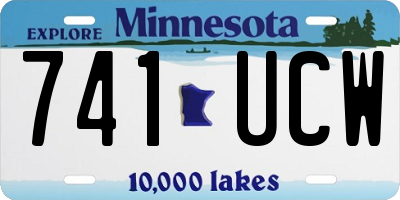 MN license plate 741UCW