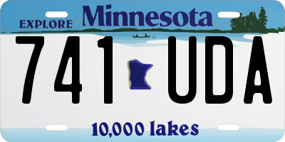 MN license plate 741UDA