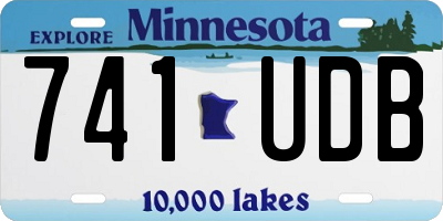 MN license plate 741UDB