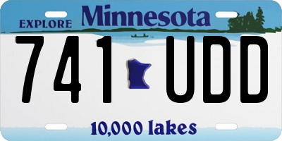 MN license plate 741UDD