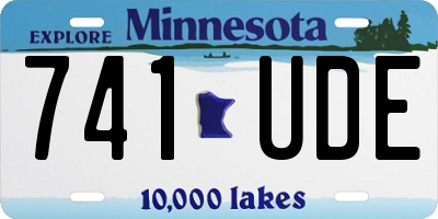 MN license plate 741UDE
