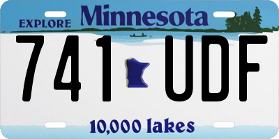 MN license plate 741UDF