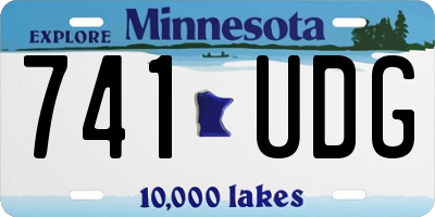 MN license plate 741UDG