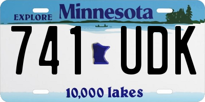 MN license plate 741UDK