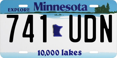 MN license plate 741UDN