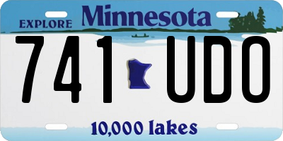 MN license plate 741UDO