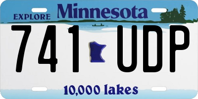 MN license plate 741UDP