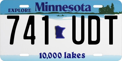 MN license plate 741UDT