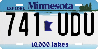 MN license plate 741UDU