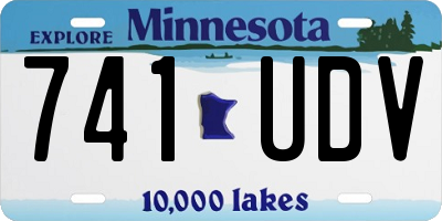 MN license plate 741UDV