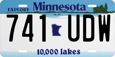 MN license plate 741UDW