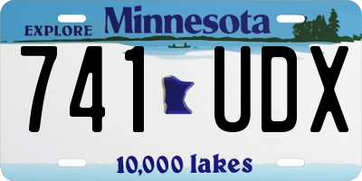 MN license plate 741UDX