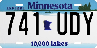 MN license plate 741UDY