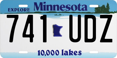 MN license plate 741UDZ