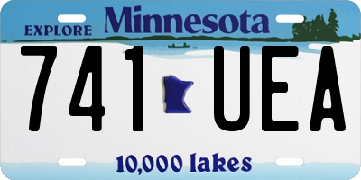 MN license plate 741UEA