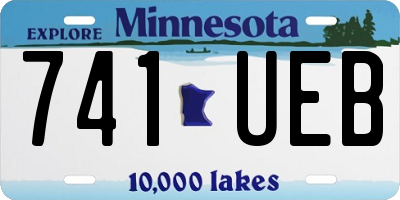 MN license plate 741UEB