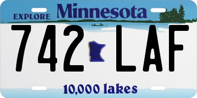 MN license plate 742LAF