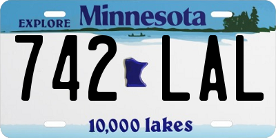 MN license plate 742LAL