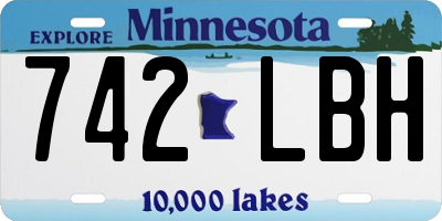 MN license plate 742LBH