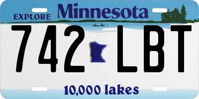 MN license plate 742LBT