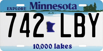 MN license plate 742LBY