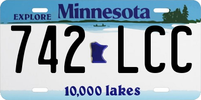 MN license plate 742LCC