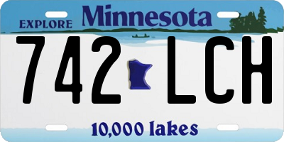 MN license plate 742LCH