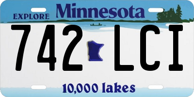 MN license plate 742LCI