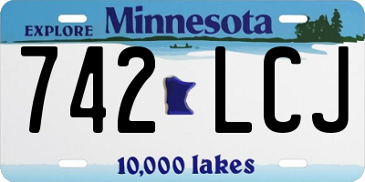 MN license plate 742LCJ
