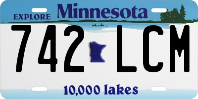 MN license plate 742LCM