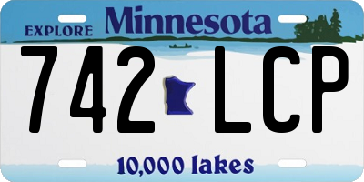 MN license plate 742LCP