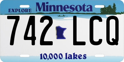 MN license plate 742LCQ