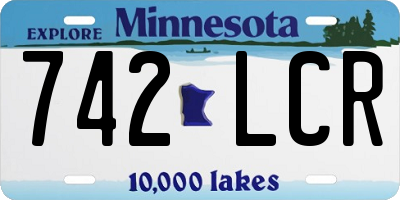 MN license plate 742LCR