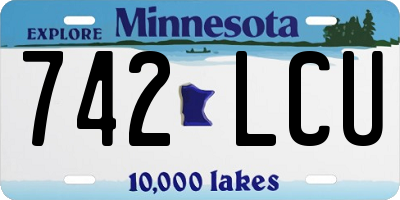 MN license plate 742LCU