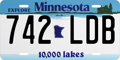 MN license plate 742LDB
