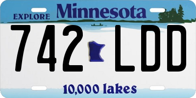 MN license plate 742LDD