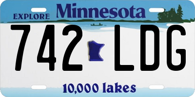 MN license plate 742LDG