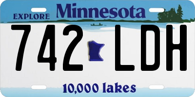 MN license plate 742LDH